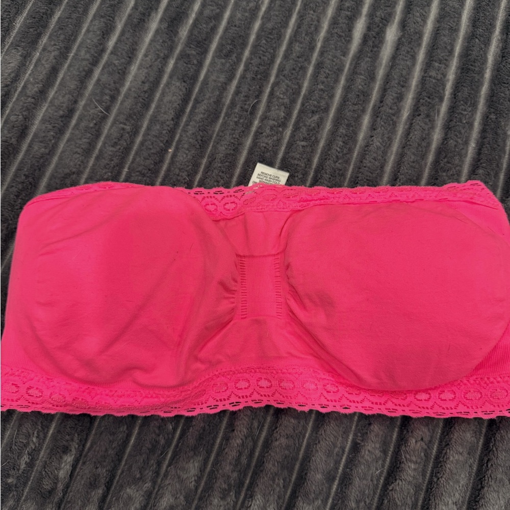 Maurices Hot Pink Lace Bandeau